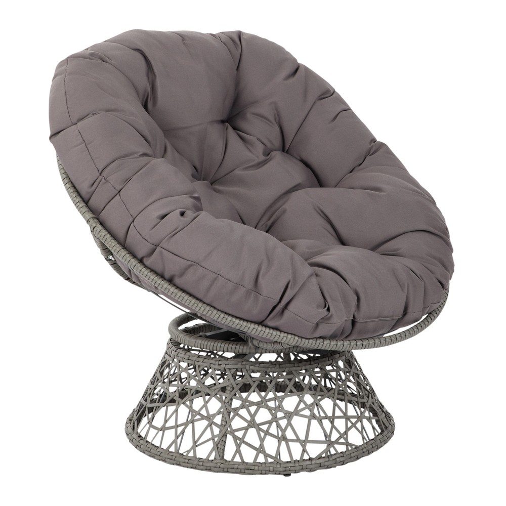 Papasan Chair Grey Casual Home Office Furniture OS Model