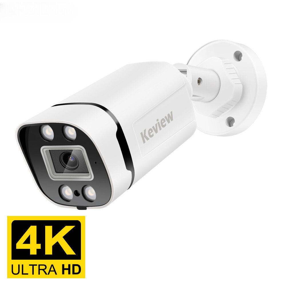 4K Camera Surveillance IP 48V POEOrDC 12V 4MP 8MP Night Vision Bullet WaterProof
