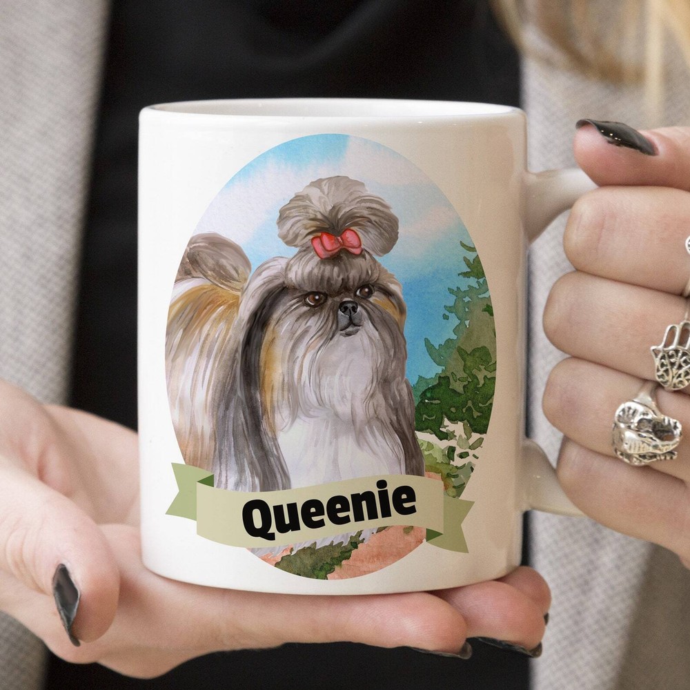Shih Tzuh Custom Dog Mug Get Your Dogs Name On A Mug Dog Breed Mug Great Gift
