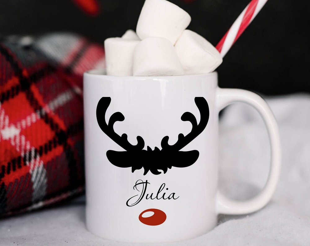 Customizable Reindeer Mug Personalized Christmas Gift For Kids Funny Christmas