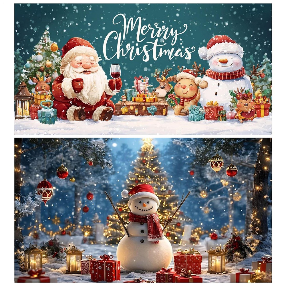 Christmas Banner Garage Door Cover Banner Santa Door Cover Decor For Garage Door