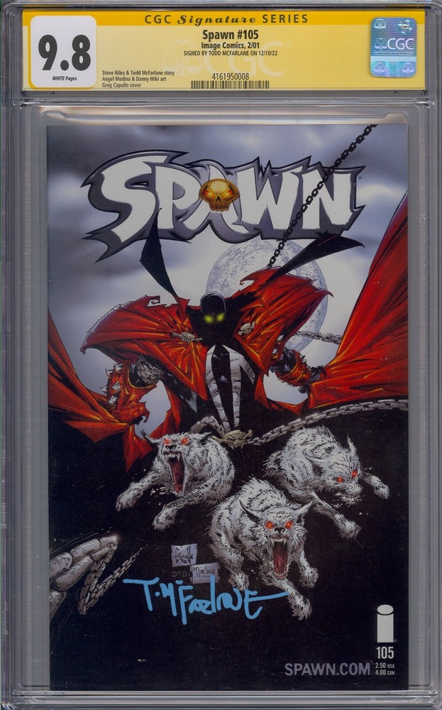 SPAWN #105 CGC 9.8 SS SIGNED MCFARLANE WHITE PAGES