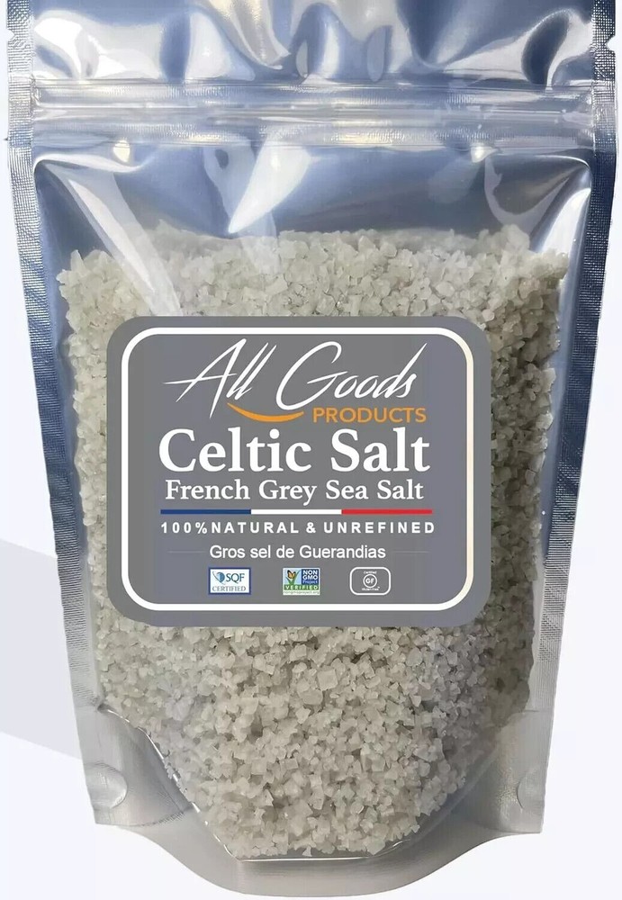 All Goods 5oz Coarse, Hand Harvested Celtic Salt Organic 82 Minerals Coarse, Fr
