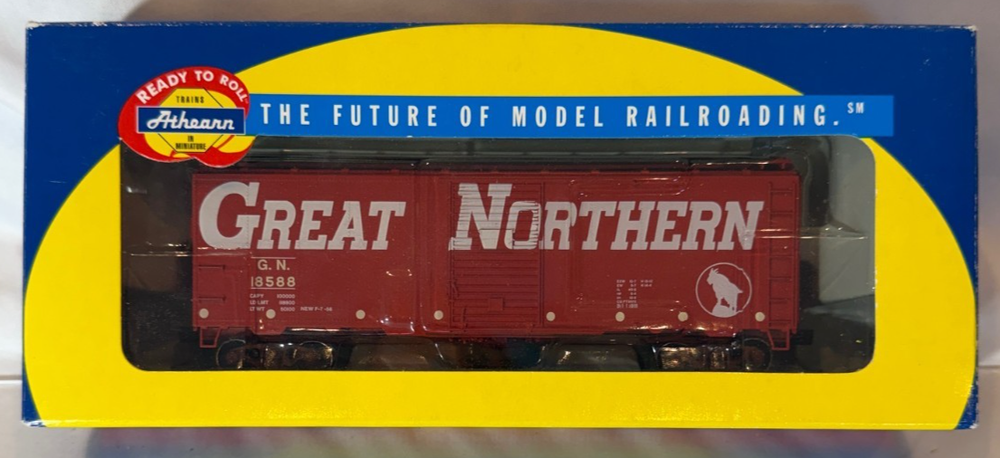 🚂HO Athearn HO 40'  70467  Great Northern  Box Car #18588🚂