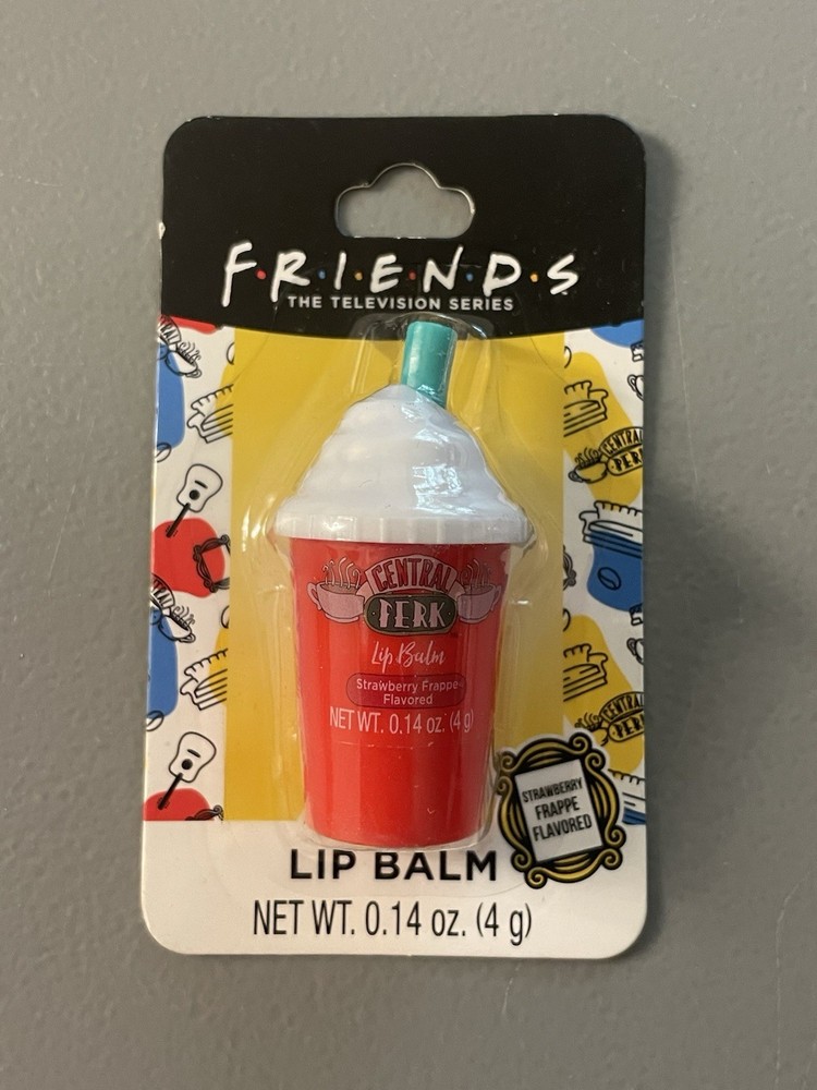 Friends, the TV series, Lip Balm Strawberry Frappe Flavored, Central Perk NEW