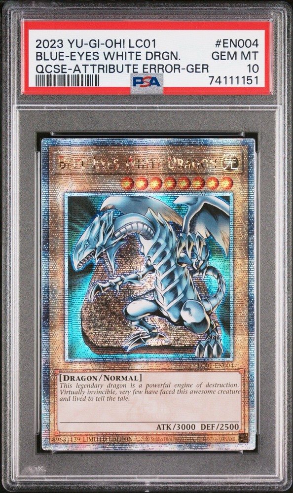 PSA 10 Blue Eyes White Dragon EN004 25th Anniv Secret Rare Yugioh German