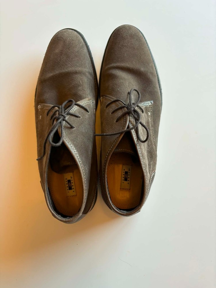 JOSEPH ABBOUD Leather Brown Suede Men's Shoes Size 12D
