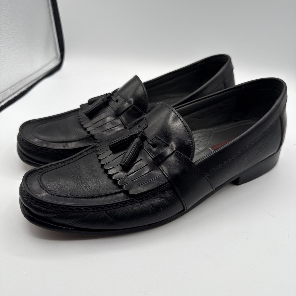 Florsheim 18207 Kiltie Tassel Black Leather Dress Moc Loafers Mens Size 13  B