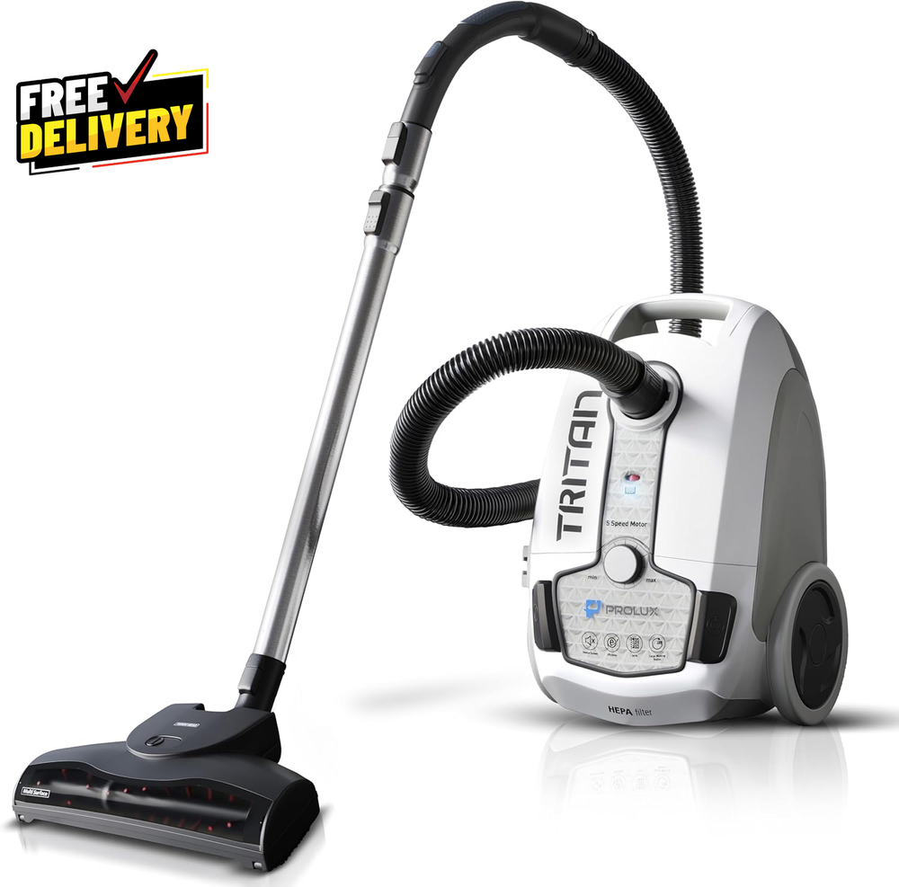 Tritan Bagged Canister Vacuum Cleaner with Sealed HEPA Filtration 5 Speed