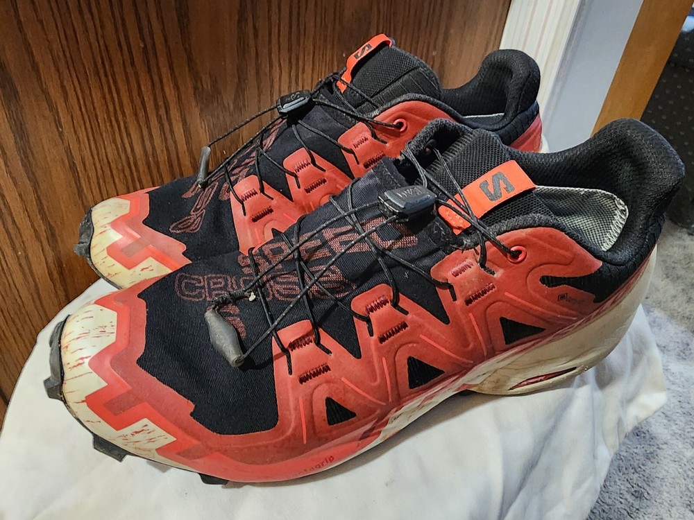 Salomon Men's Speedcross 6 GTX Trail Running Shoes Red Size 9.5 Gore-Tex Contagrip