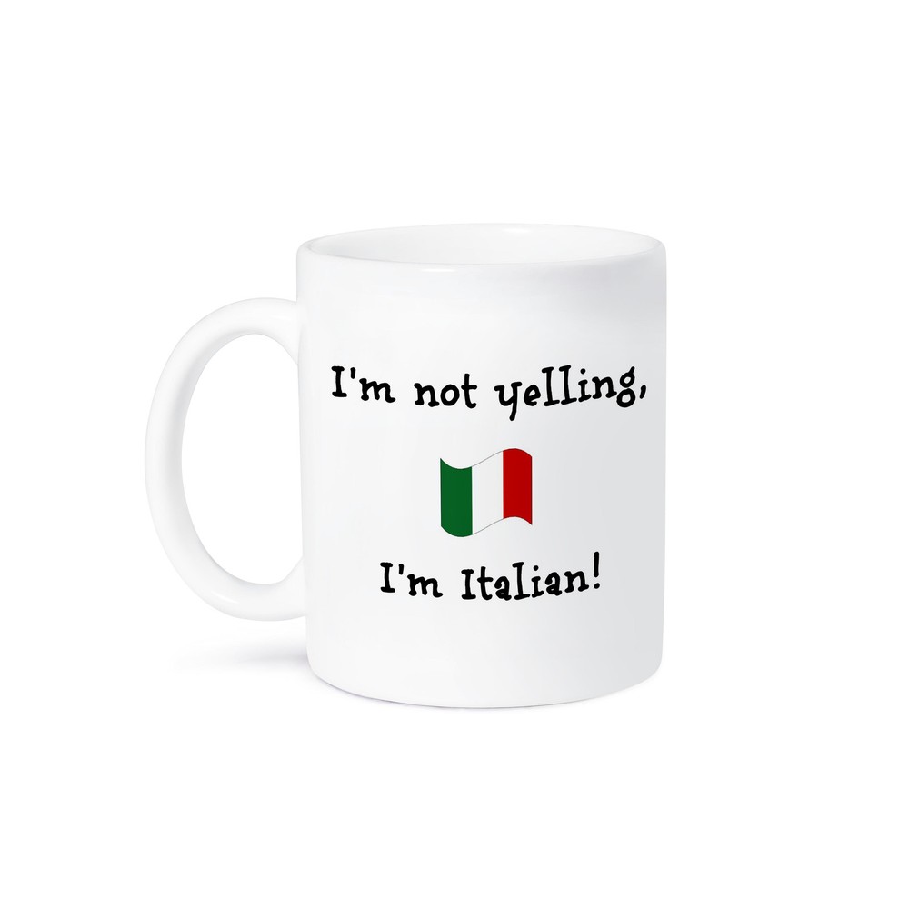 3dRose Italian Humor Mug - Im Not Yelling Im Italian