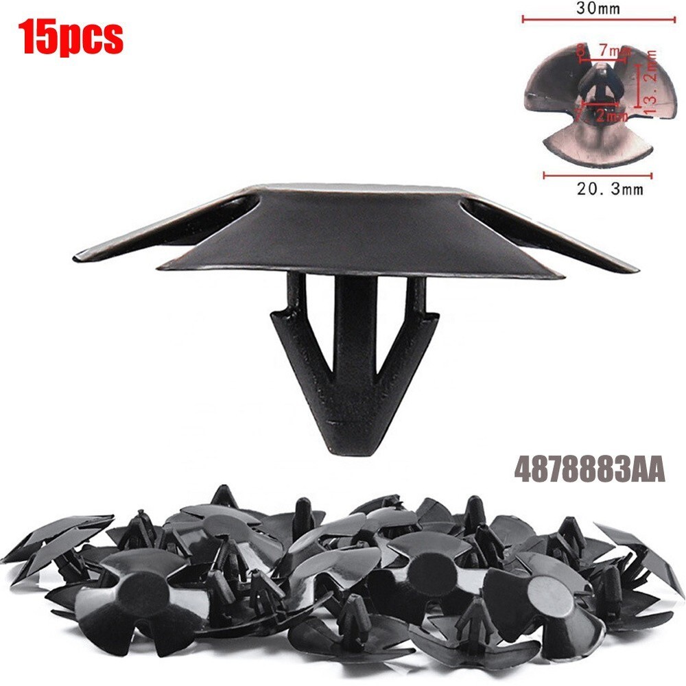 15Pcs Hood Insulation Retainer Clips For 4878883AA For Dodge Parts