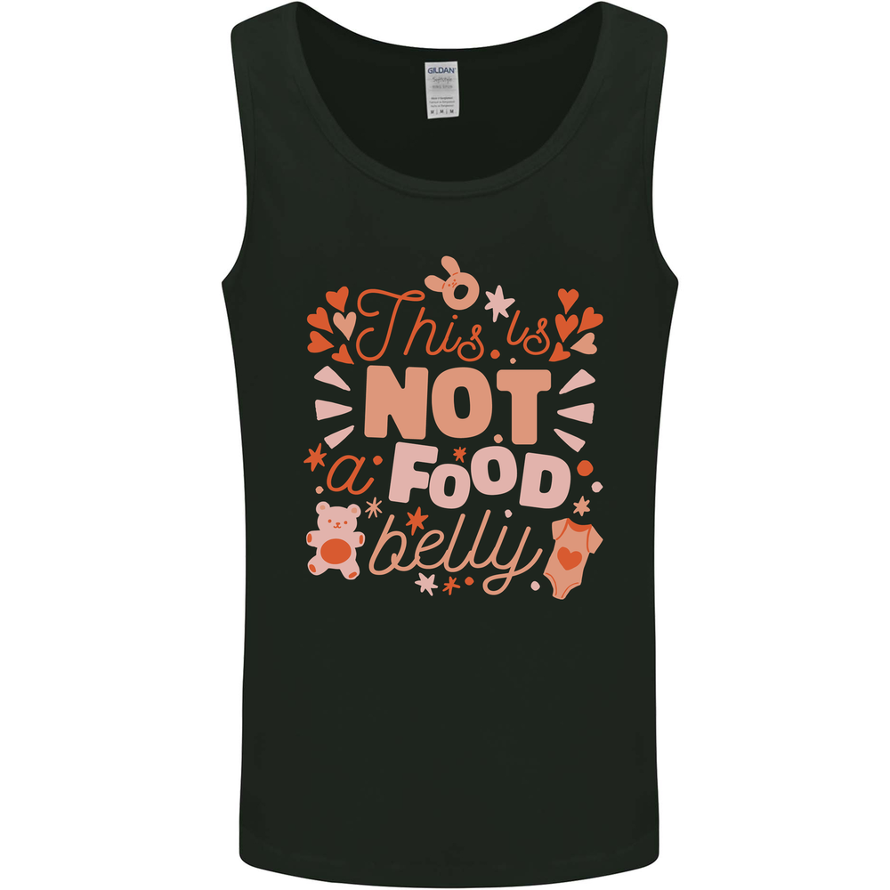 Not a Food Belly New Baby Pregnancy Pregnant Mens Vest Tank Top