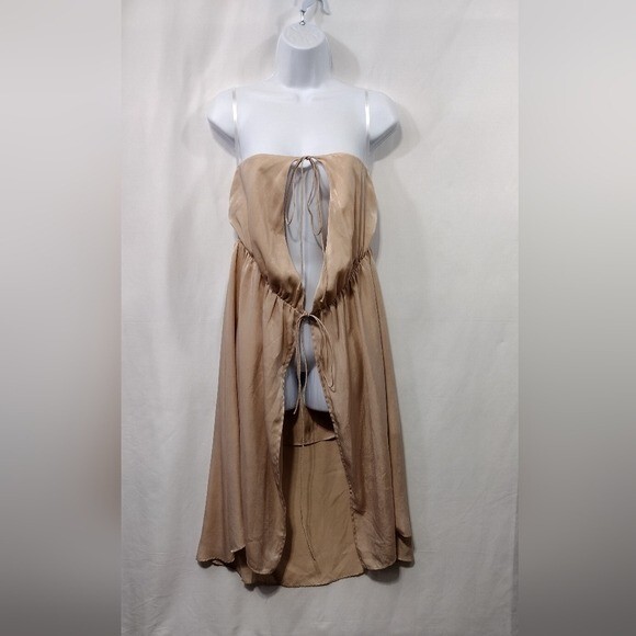 Vintage Lovers & Friends XS Tan Beach Coverup Minimalist Coastal Style