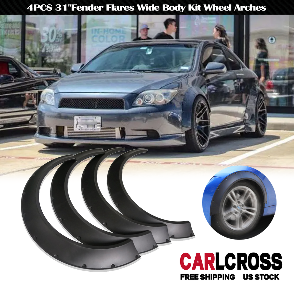 For Scion TC Set of 4 Fender Flares Extra Wide Body Kit Wheel Arches