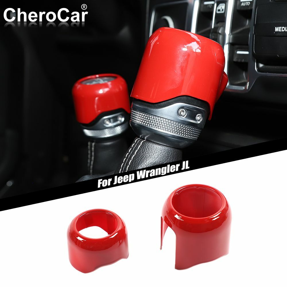 For 2018+ Jeep Wrangler JL JT Center Gear Shift Trim Cover Red Accessories USA