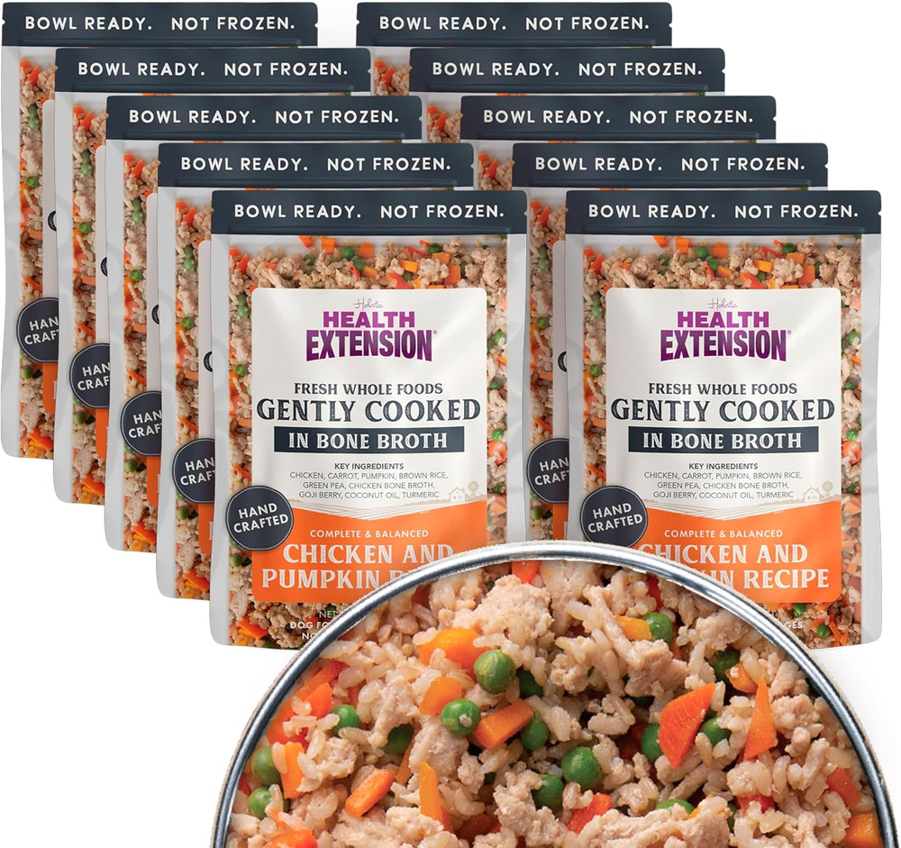 Gently Cooked Chicken & Pumpkin Dog Food, Human-Grade & Shelf-Stable with Superf