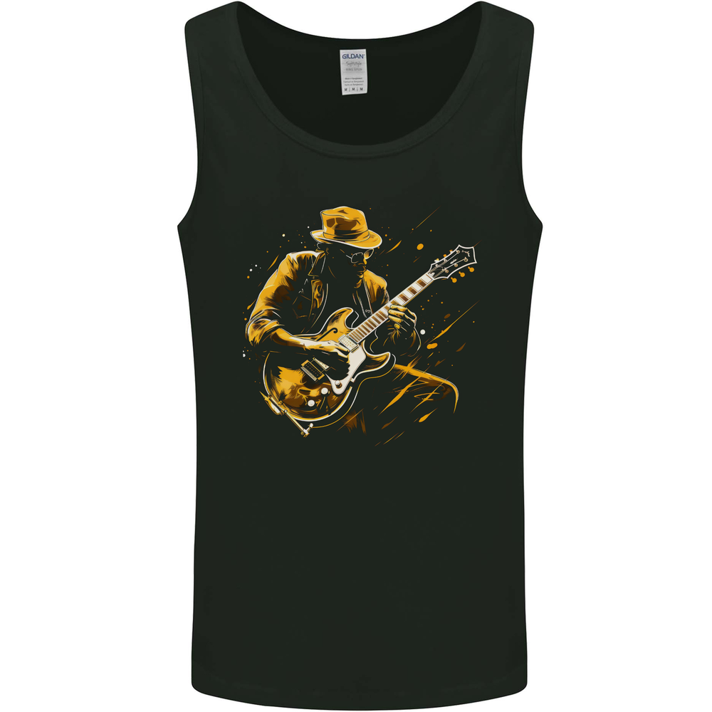 Jazz Guitar Player Guitarist Mens Vest Tank Top