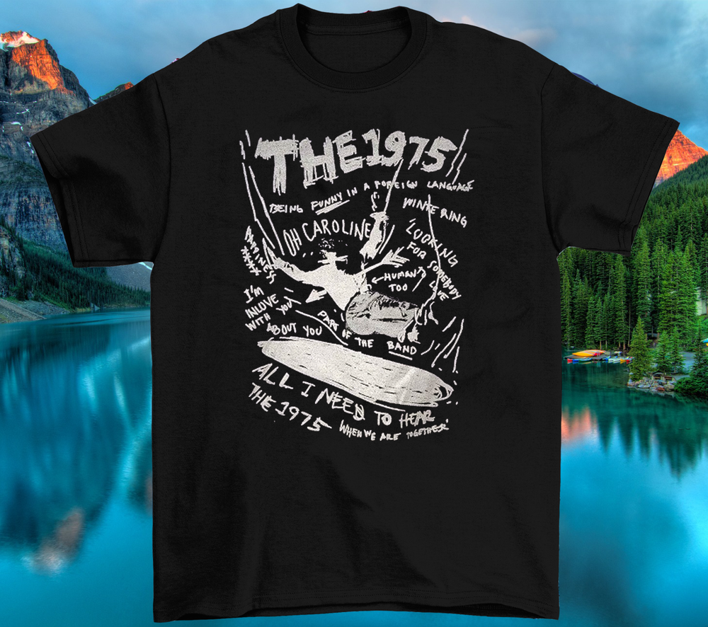 The 1975 Band North America Tour Cotton Black All Size T Shirt SE566