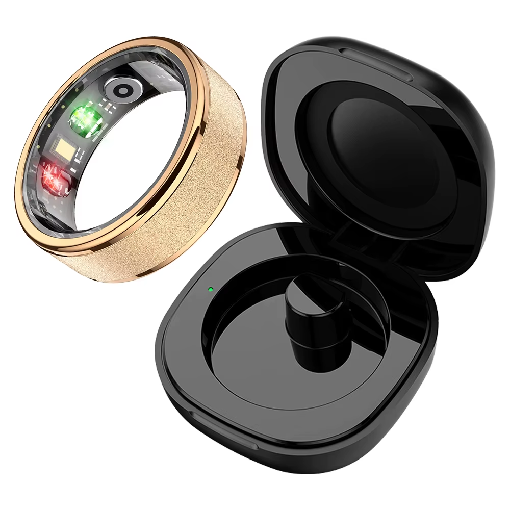 R10 Smart Ring with Charging Case – Health & Sleep Tracker for Men & Women, 5ATM Waterproof