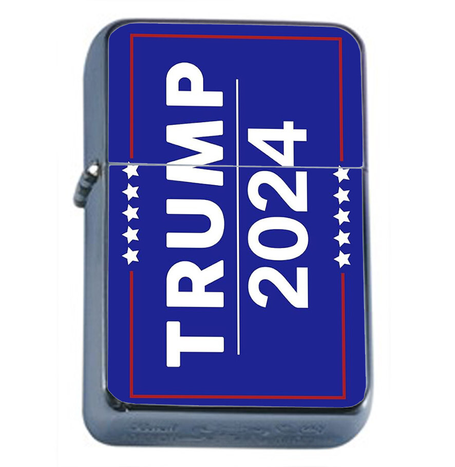 President Donald Trump 2024 L2 Windproof Refillable Flip Top Oil Lighter