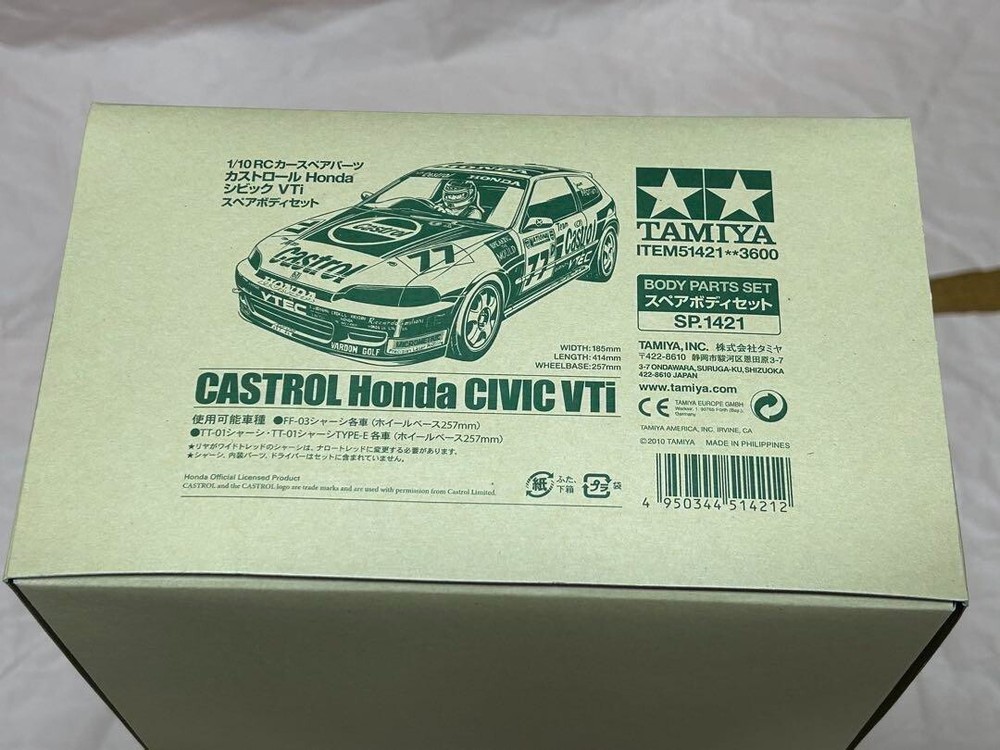 Tamiya 1/10 Scale Castrol Honda Civic VTI Body Parts Kit