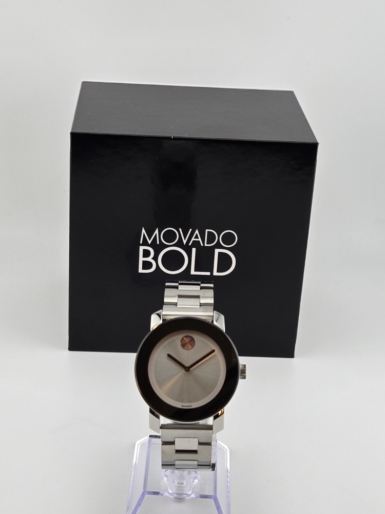 Movado Bold Women's Silver Stainless Steel Watch 3600084