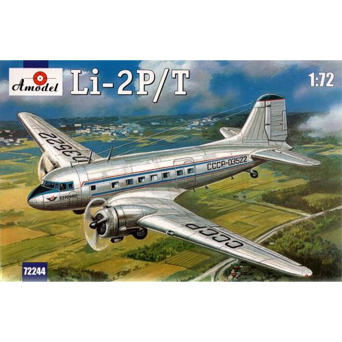 AMODEL 72244 Lisunov Li-2P/T Soviet passenger aircraft Scale 1/72 - Plastic mode