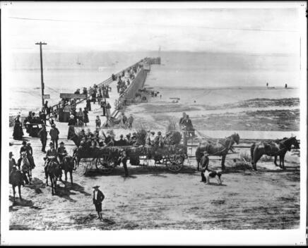 Celebration For Opening Day At The Palm Avenue Pier In Long Beach  - Old Photo