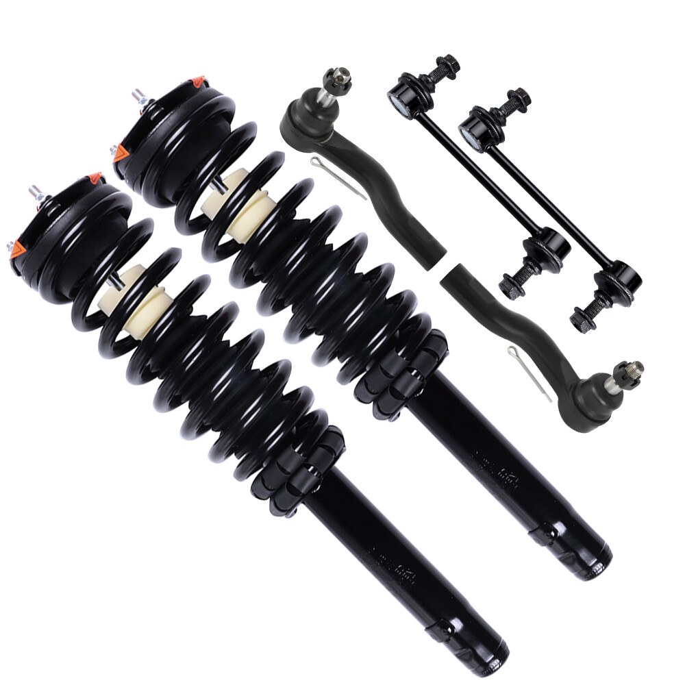 6pc Front Suspension Kit for 2010-2012 Ford Fusion - Struts, Springs, Sway Bar, Tie Rods