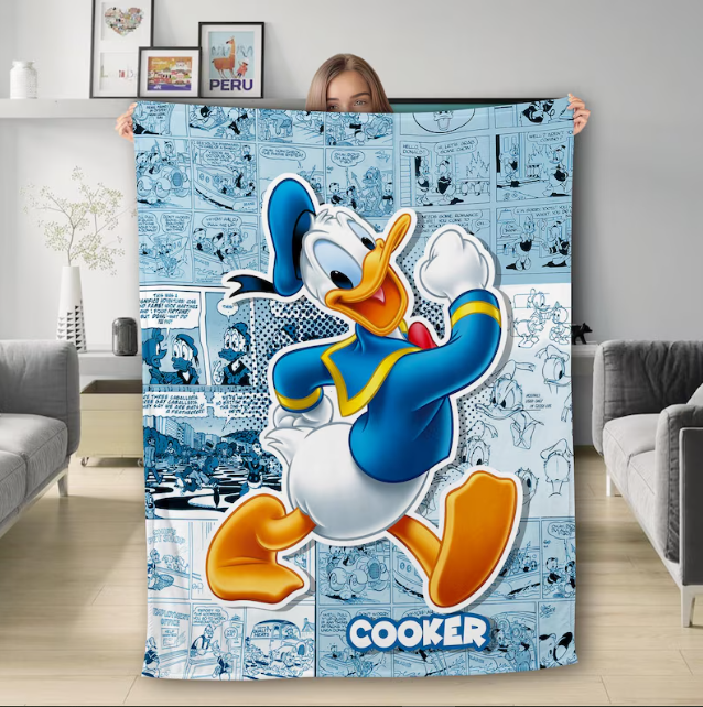 Duck Blanket, Funny Duck Blanket Chirstmas Gift, Magic World Fleece Blanket