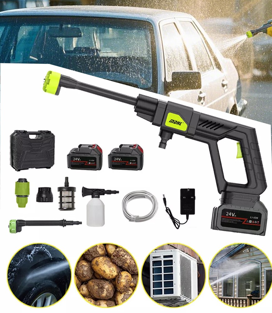 4000PSI Cordless Pressure Washer with Dual Batteries Portable Car Cleaner USA