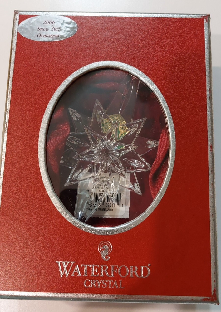 Waterford Crystal Snow Star Christmas Ornament 2006 Mint in Box
