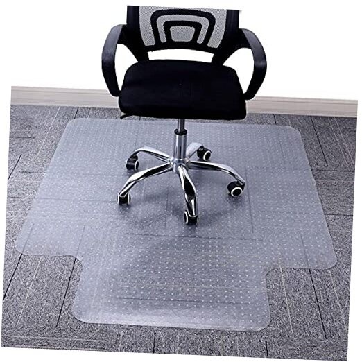 Low Pile Carpet Chair Mat 36x48 Inch Non-Curl Flat Floor Protector