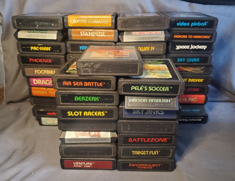 Atari 2600 Lot Of 55+ Games- Tested
