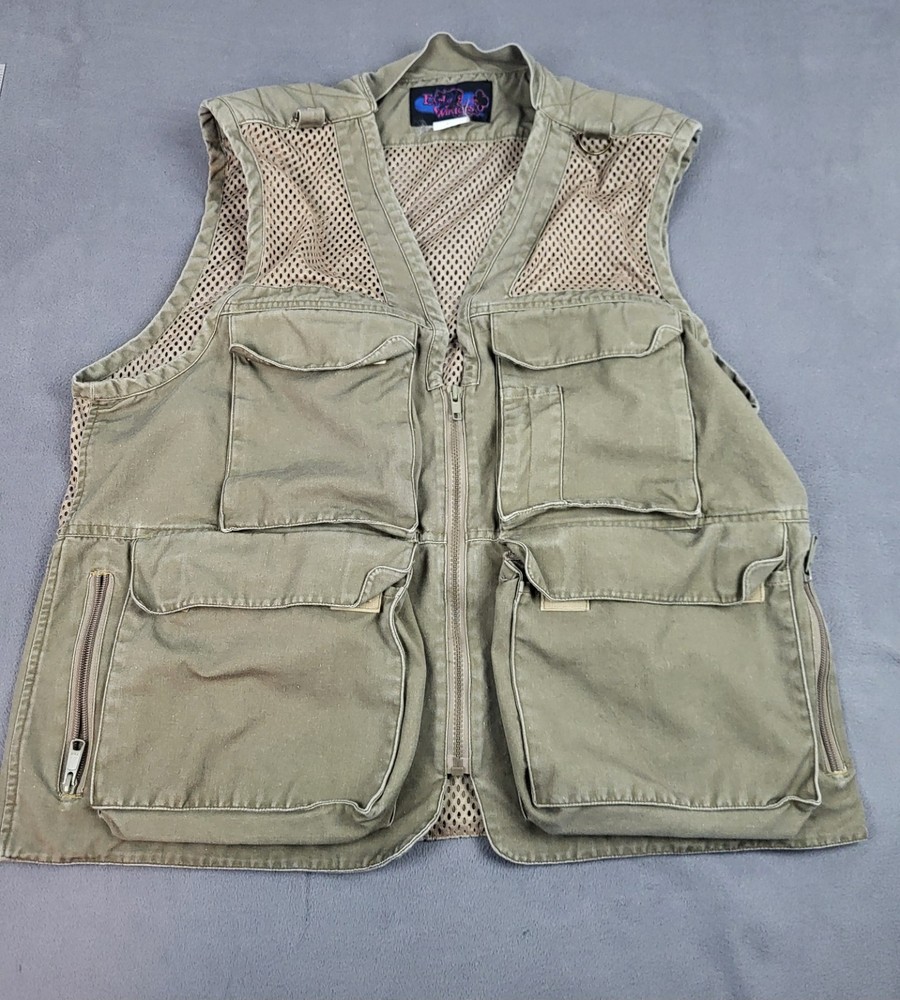 Early Winters Photography Vest Mens Large Brown Mesh Outdoor Fishing Hunting
