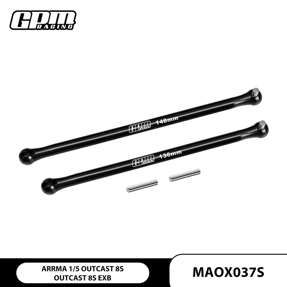 ARRMA 1/5 Outcast 8S EXB CVD Driveshaft GPM 4140 Carbon Steel Upgrade