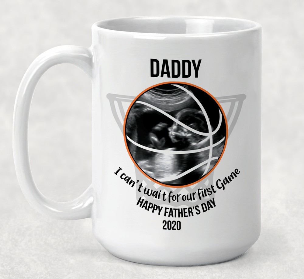 Fathers Day Gift Ultrasound Mug Basketball Sport Mug Expecting Grandparent Dad-image
