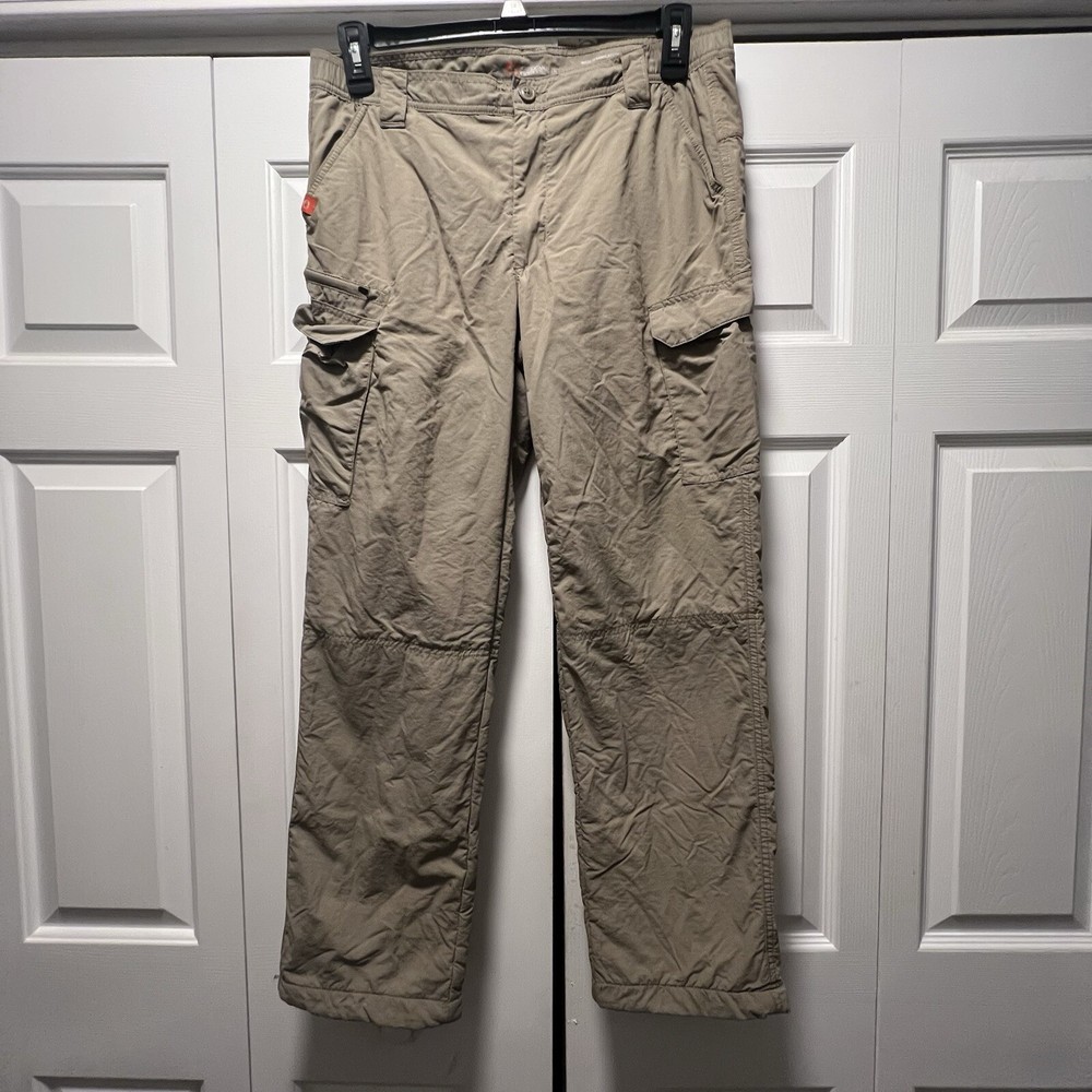 The American Outdoorsman Fleece Lined Khaki Cargo Pants 32 x 30 Hunting Hiking