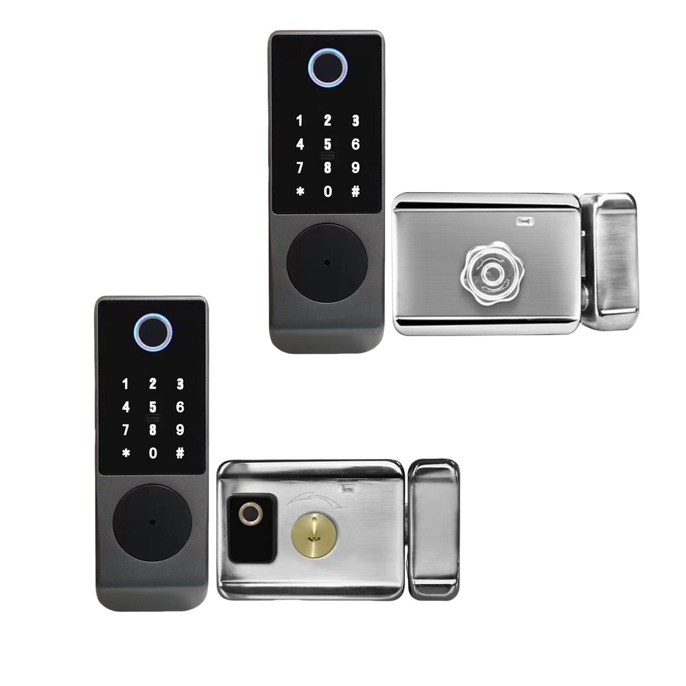 Smart Waterproof Door Lock Passcode Fingerprint Keyless Electronic Keypad