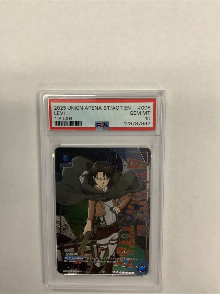 Union Arena TCG Levi Alt Art Holo PSA 10 Gem Mint Attack on Titan