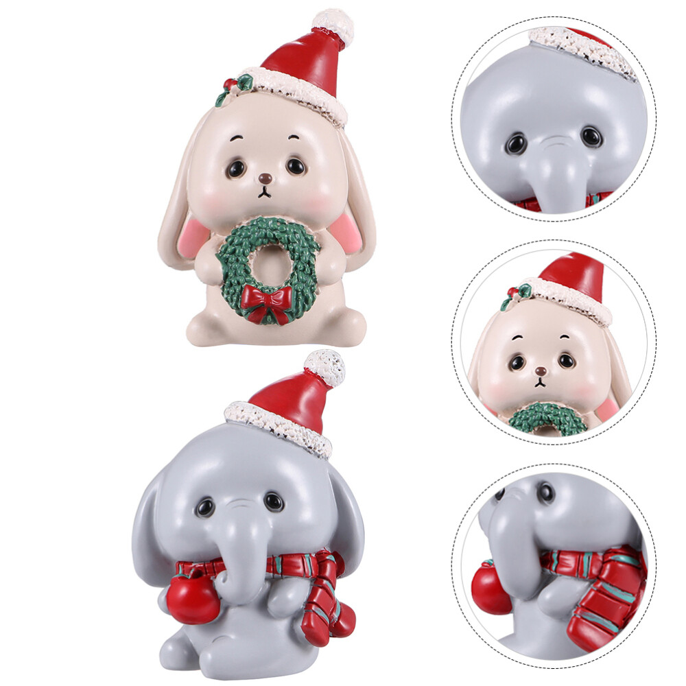 6-Piece Durable Christmas Resin Landscape Ornaments for Home Decor