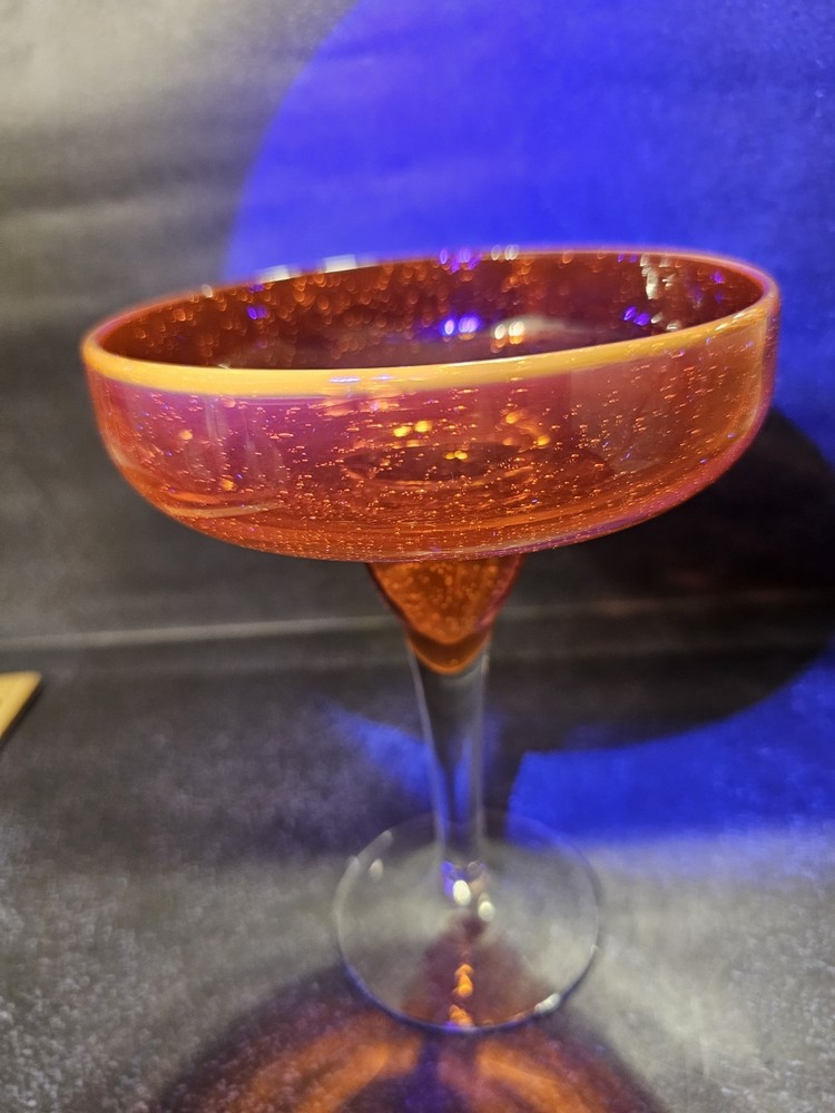 UV-Glow Artland Iris Orange Margarita Glass