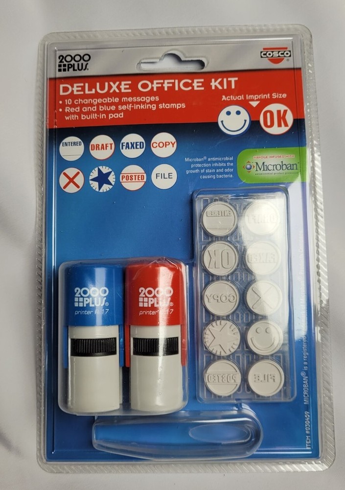 Cosco Deluxe Office Stamp Kit 2000 Plus Two Stamp Kit New