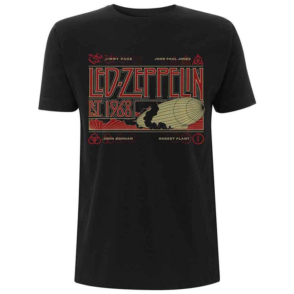 Led Zeppelin Classic Band Logo Smoke Design T-Shirt
