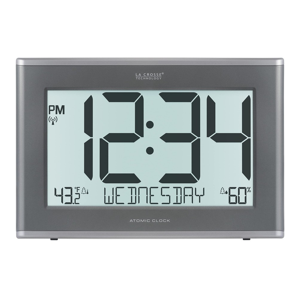 Extra-Large Slim Atomic Digital Clock Backlight - Model 513-21867-INT