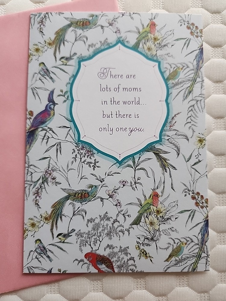 Mothers Day Greeting Card with Beautiful Bird Design-image