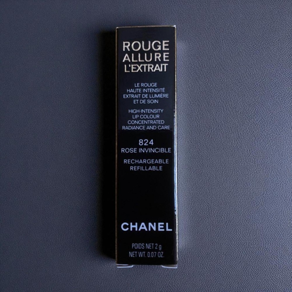 Chanel Rouge Allure LExtrait 824 Rose Invincible Refillable Lipstick 2g