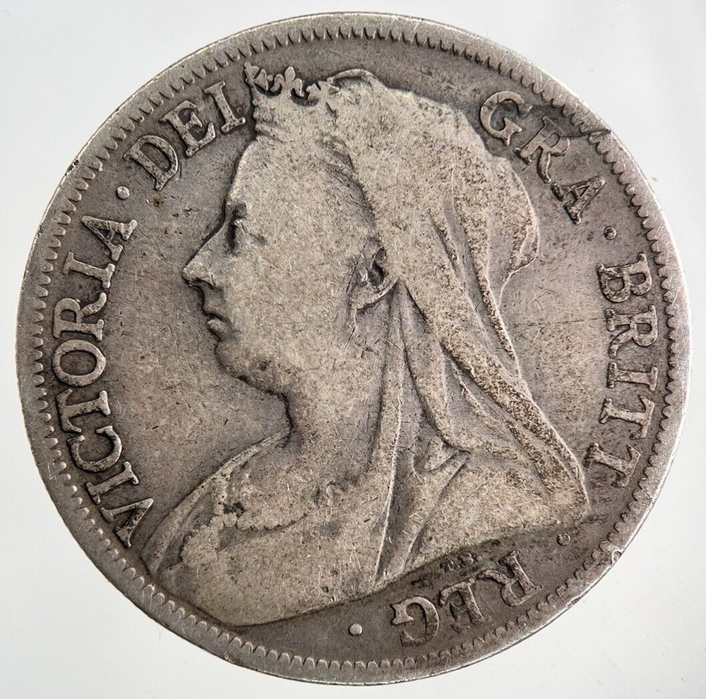 1896 Victoria Half-Crown Silver Coin in Fine Collectable Condition