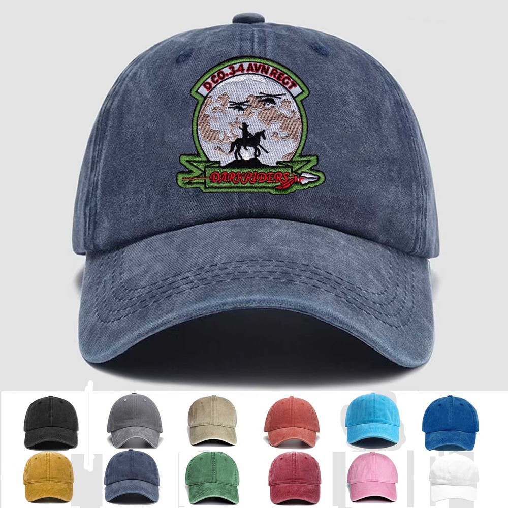 Embroidered Hat 3rd Battalion 4th Aviation Attack Regiment D Company, Gift Idea